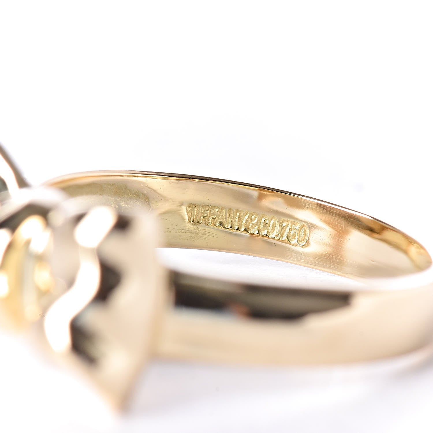 Tiffany 18K Yellow Gold Bow Ring 49 4.75 6 of 6