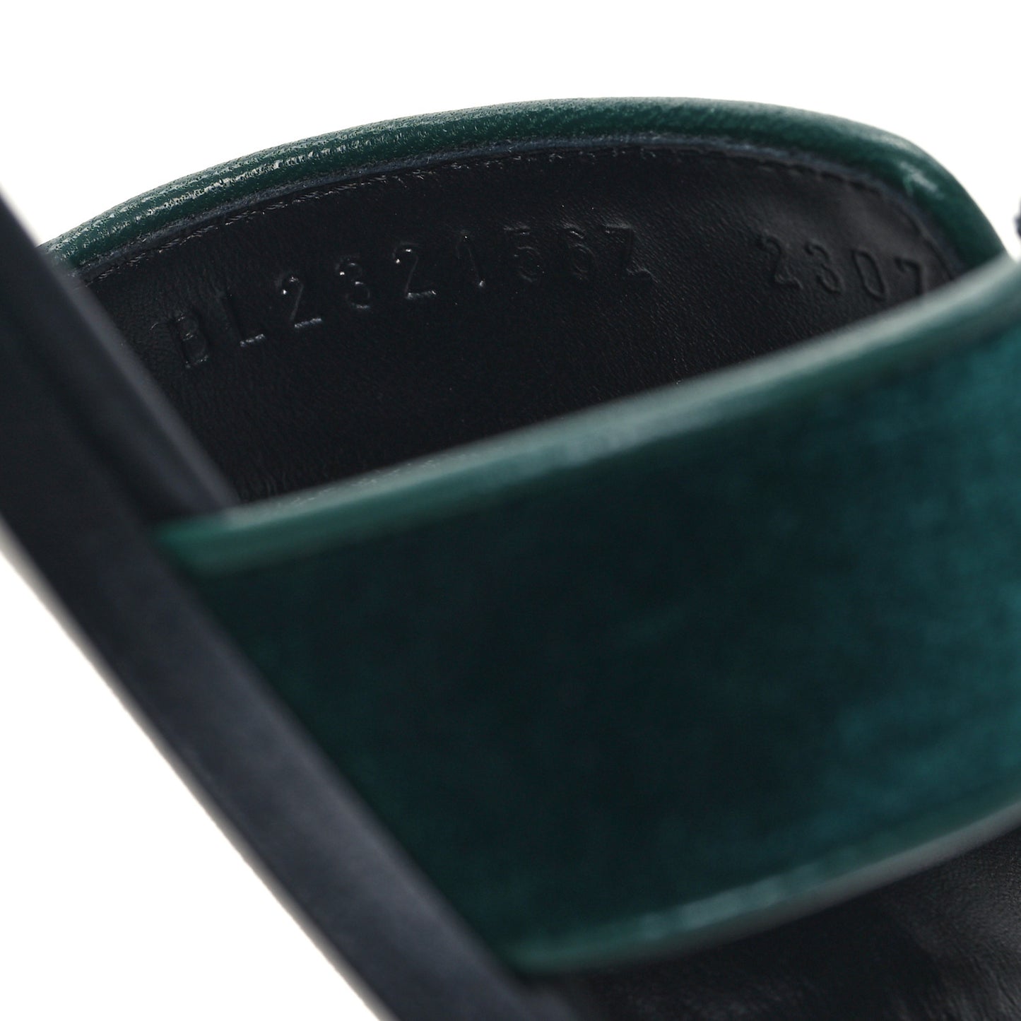 Velvet Nappa Oran Sandals 40 Vert Fonce