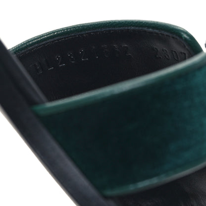 Hermes Velvet Nappa Oran Sandals 40 Vert Fonce 8 of 9