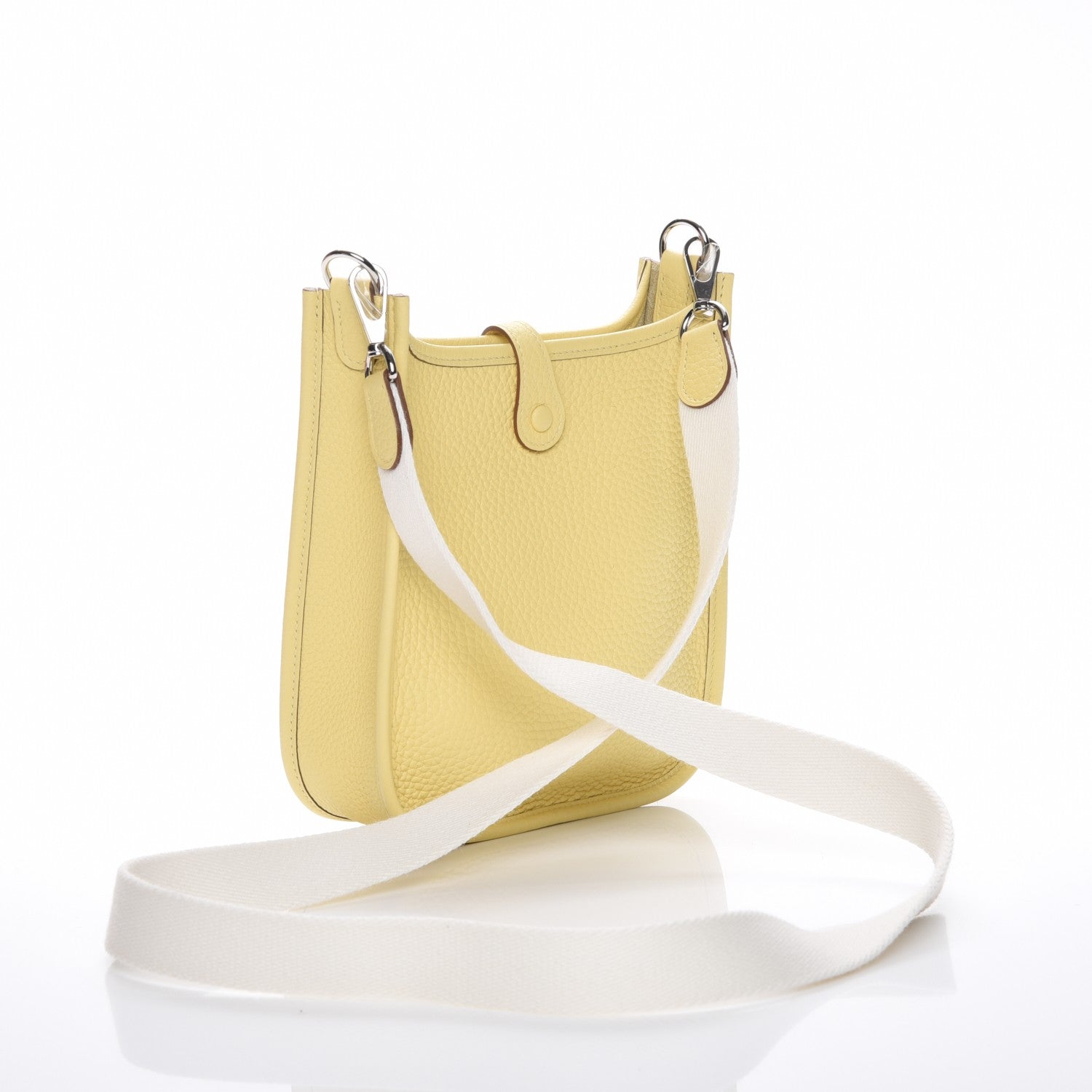 Hermes Taurillon Clemence Amazone Evelyne TPM Jaune Poussin Craie 4 of 8