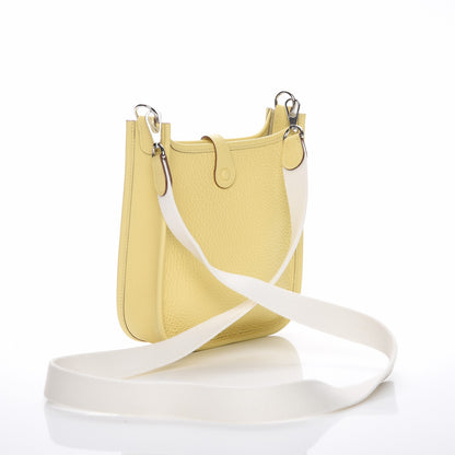 Hermes Taurillon Clemence Amazone Evelyne TPM Jaune Poussin Craie 4 of 8