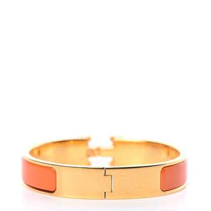 Hermes Enamel Narrow Clic Clac H Bracelet PM Orange 3 of 5