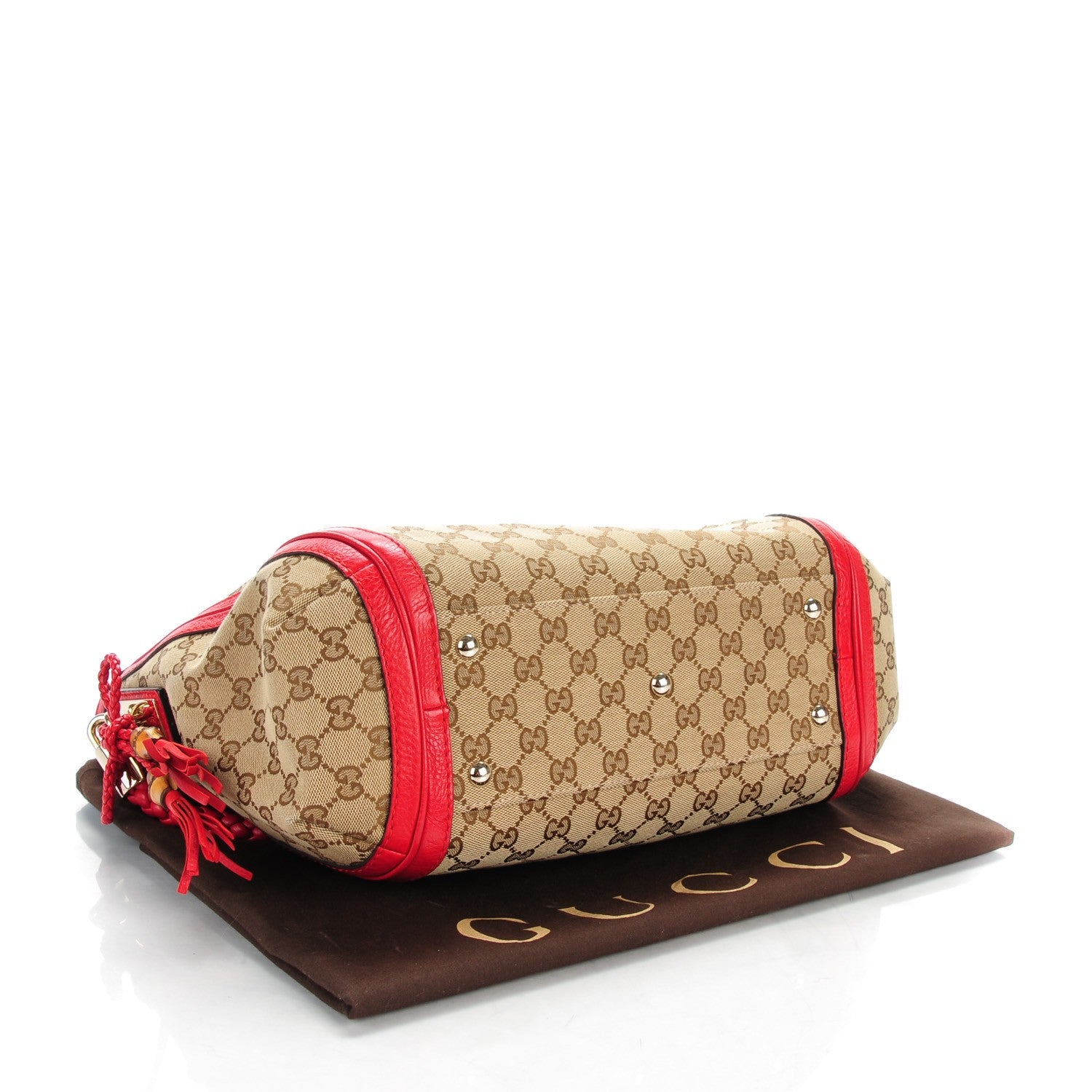 Gucci Monogram Medium Bella Hobo Red 4 of 7