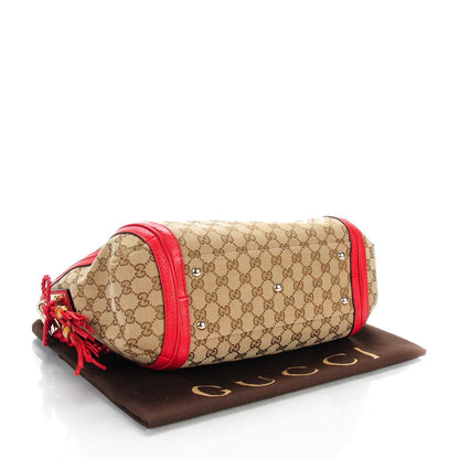 Gucci Monogram Medium Bella Hobo Red 4 of 7