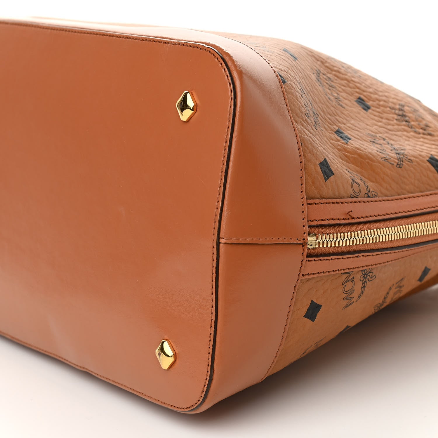 MCM Visetos Heritage Bowler Bag Cognac 10 of 11