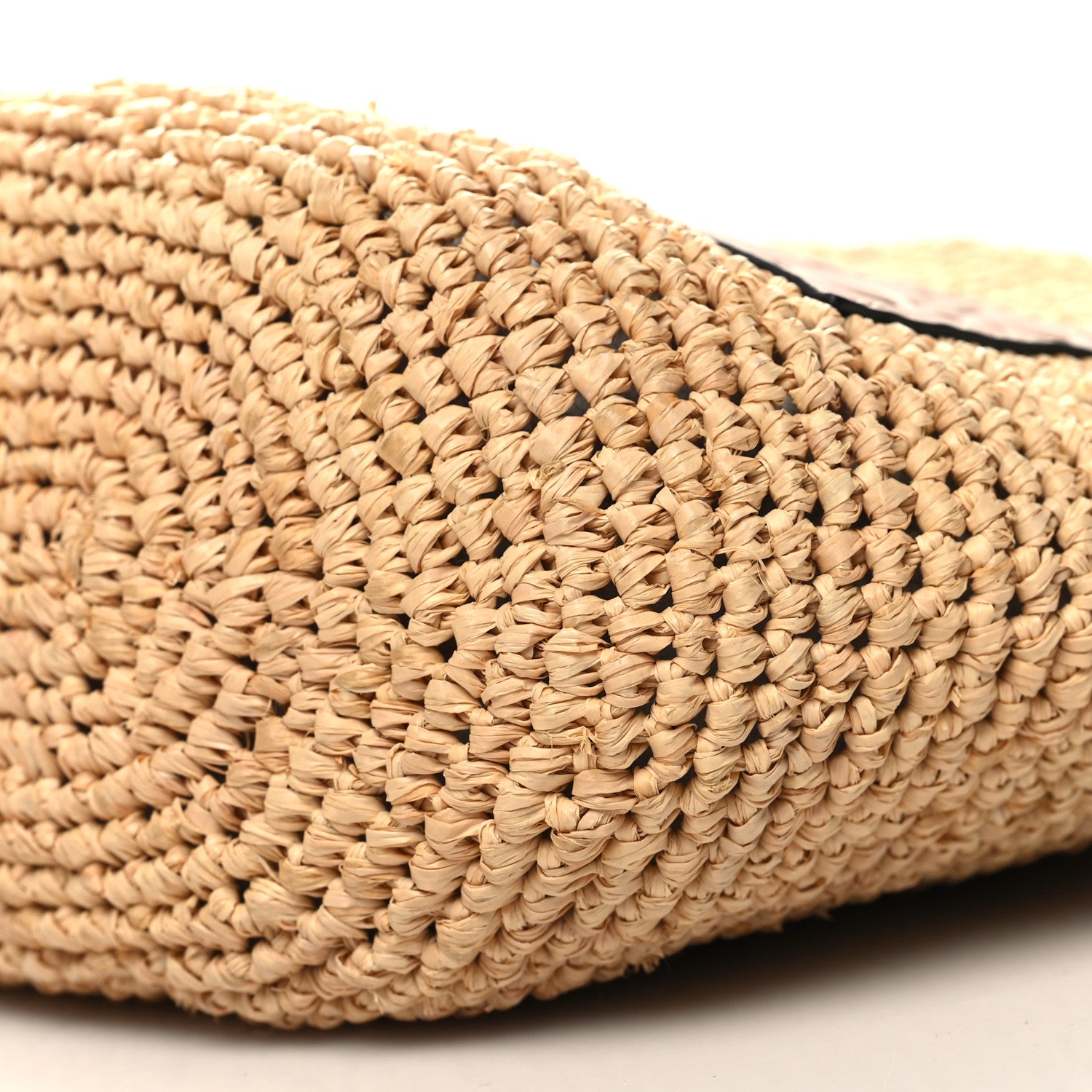 Loewe Calfskin Raffia Paulas Ibiza Pochette Bag Natural Tan 10 of 10