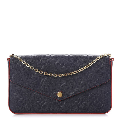 Louis Vuitton Empreinte Pochette Felicie Chain Wallet Marine Rouge 1 of 8