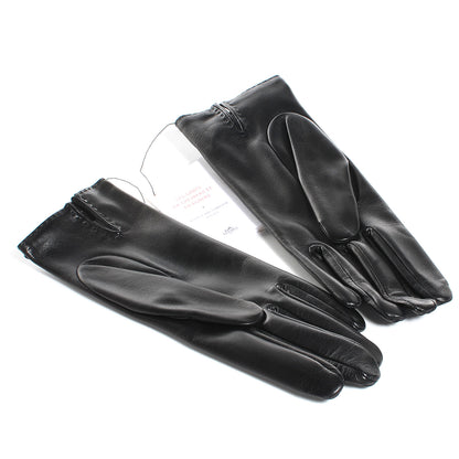 Hermes Lambskin Soya Kelly Lock Gloves Black 7 2 of 5