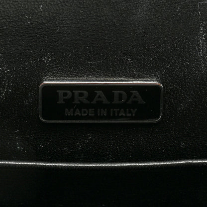Prada Metallic Vitello Saffiano Cahier Bag Denim Black 5 of 7