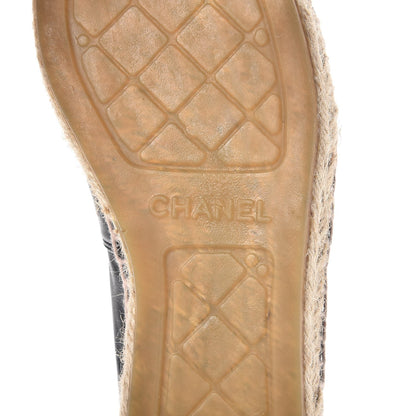 Chanel Lambskin CC Espadrilles 35 Black 7 of 9