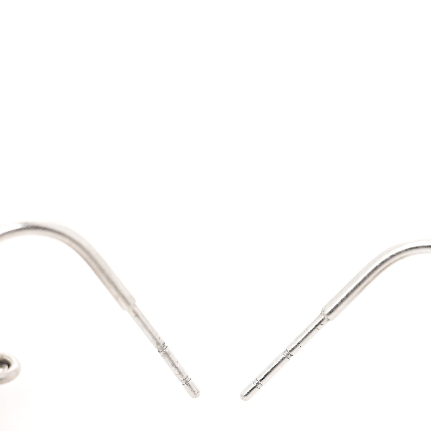 Baguette Crystal CC Dangle Earrings Silver