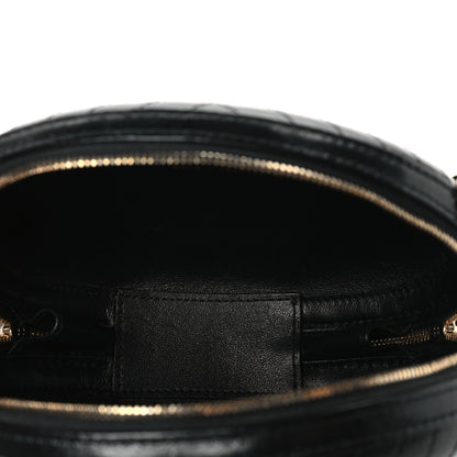 Chanel Lambskin Embroidered Chevron Quilted La Pausa Tassel Clutch Black 5 of 11