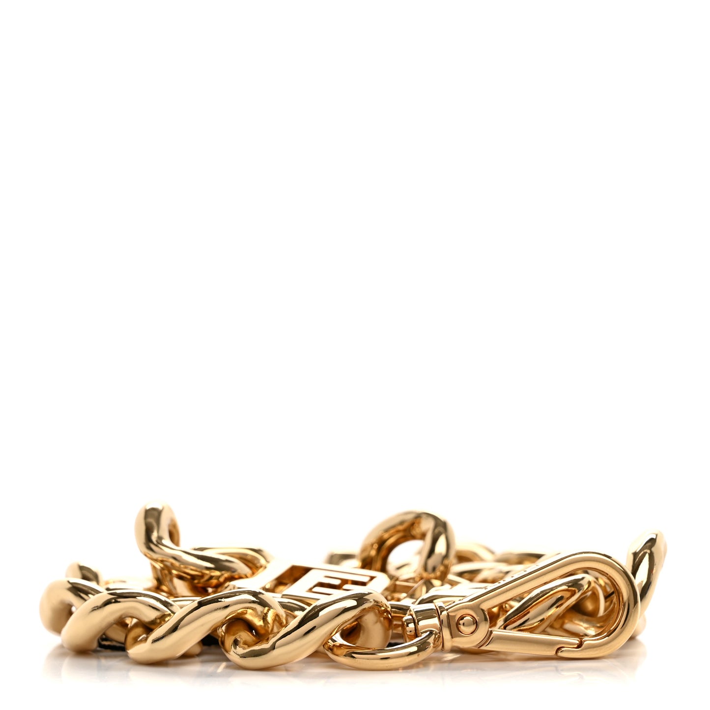 FENDI X VERSACE Metal Catena Chain Strap Gold