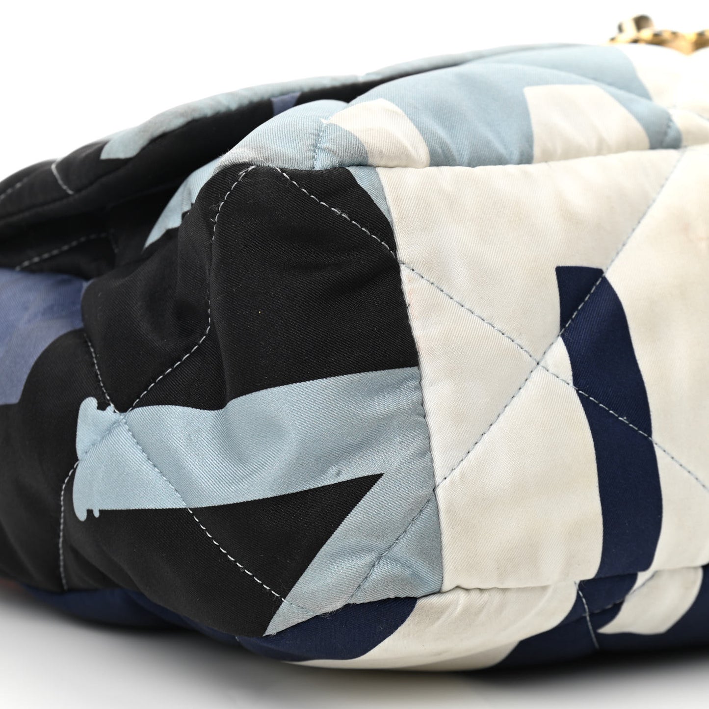 Silk Maxi Scarf Chanel 19 Flap Black Blue White