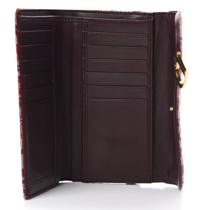 Christian Dior Monogram Saddle Wallet Burgundy 5 of 7