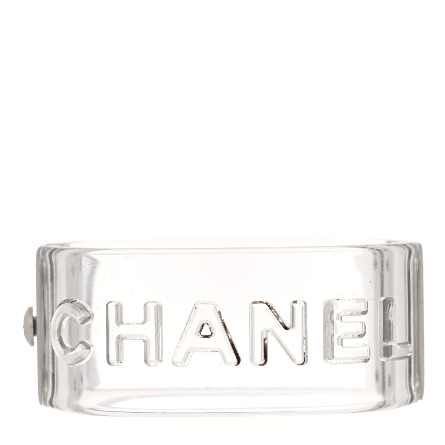 Chanel Metal Resin Logo Cuff Transparent 1 of 4