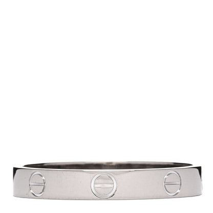 Cartier 18K White Gold 3.5mm LOVE Wedding Band Ring 63 10.25 3 of 4