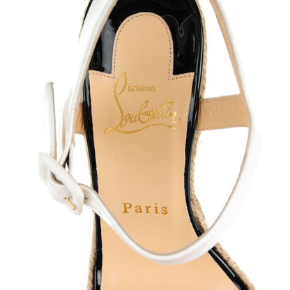 Christian Louboutin Patent Leopard Print Spachica 120 Wedge Sandals 37 Version Brown 6 of 8