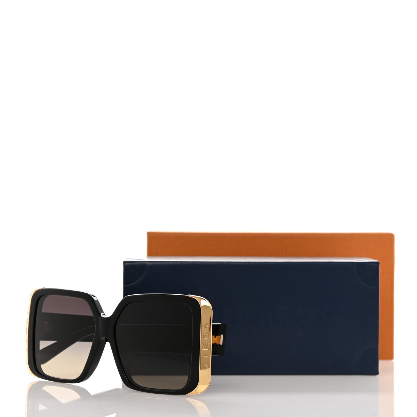 Acetate LV Moon Square Sunglasses Z1664E Black