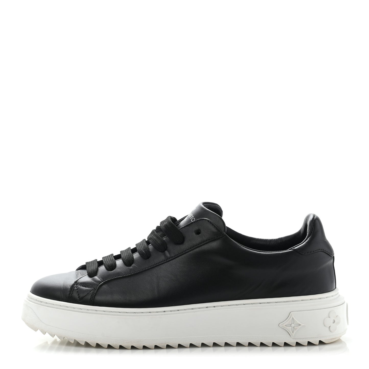 Calfskin Time Out Sneakers 38 Black