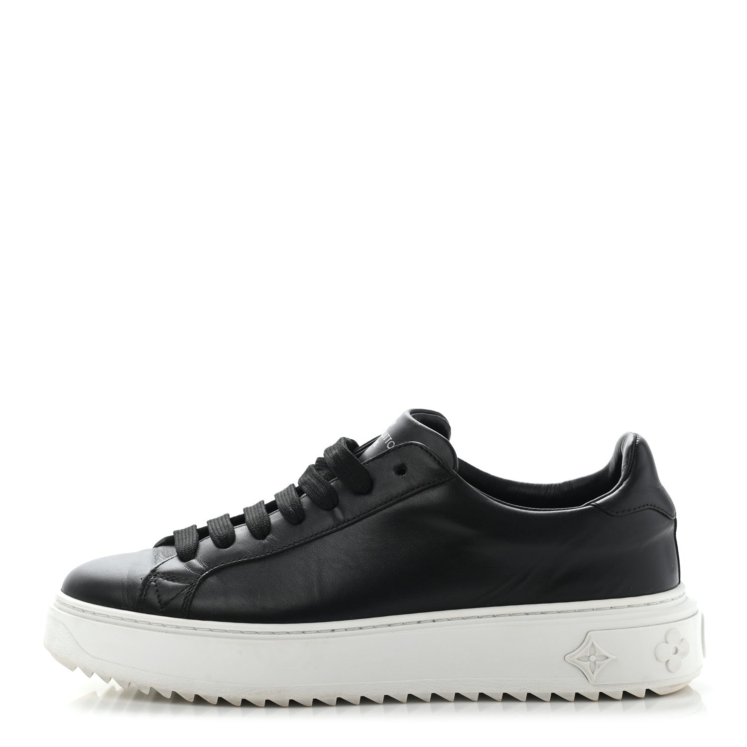 Louis Vuitton Calfskin Time Out Sneakers 38 Black 1 of 15
