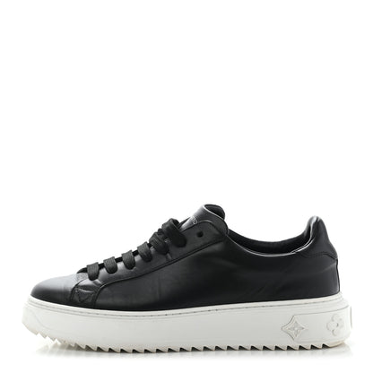 Louis Vuitton Calfskin Time Out Sneakers 38 Black 1 of 15