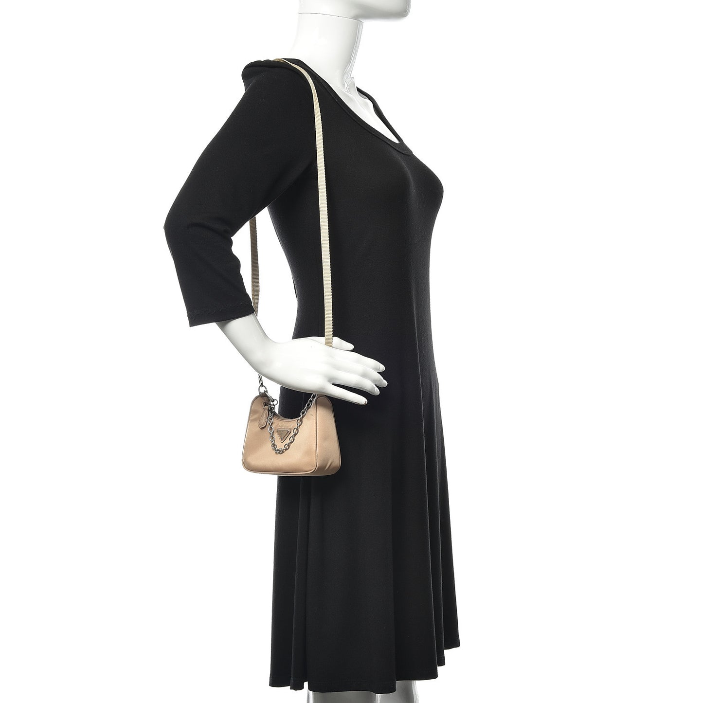 Tessuto Nylon Saffiano Mini Re-Edition 2000 Shoulder Bag Cammeo