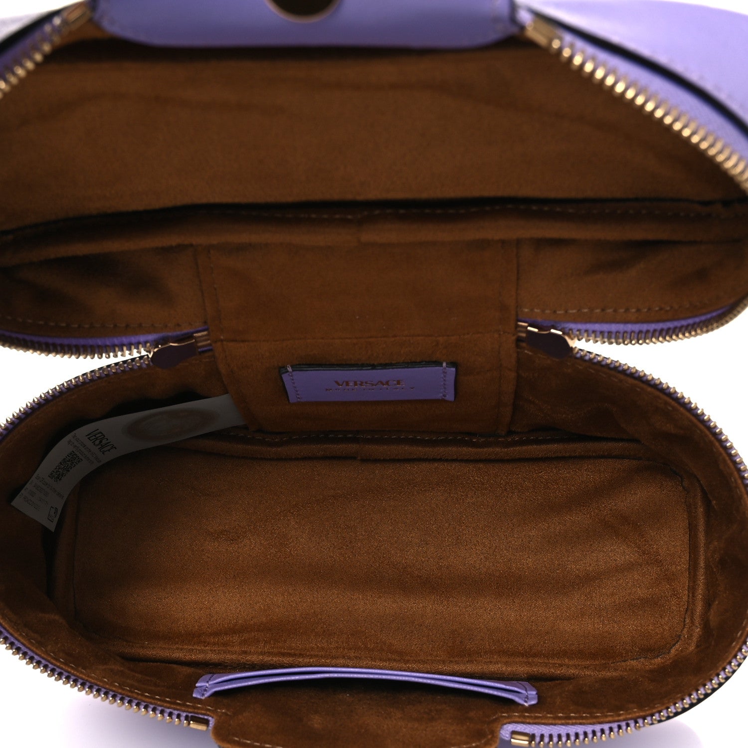 Versace Lambskin Tag Vanity Bag Lilac 5 of 10