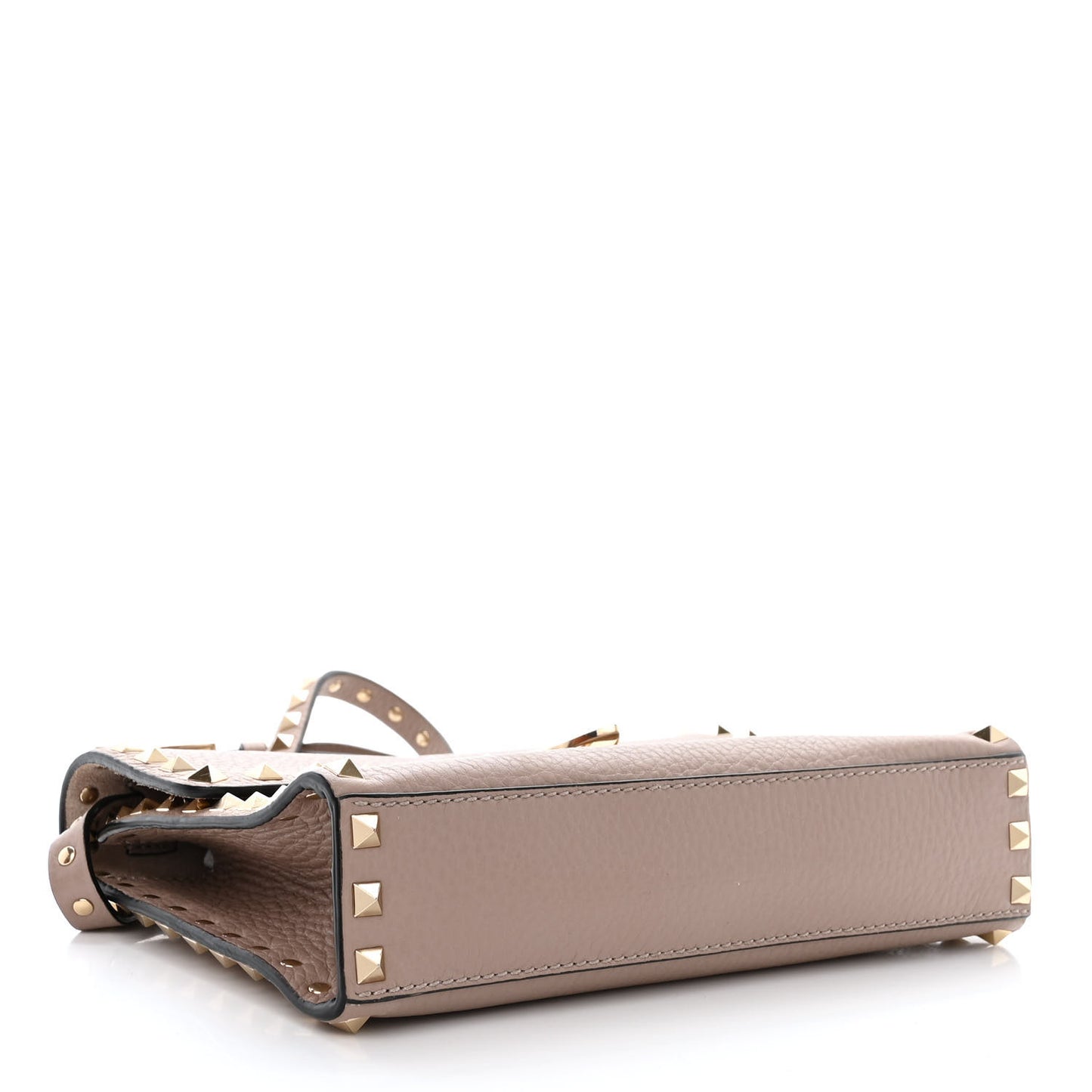 Pebbled Calfskin Medium Rockstud Flip Lock Crossbody Bag Poudre