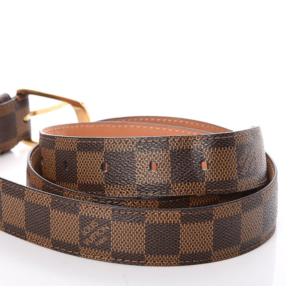 Louis Vuitton Damier Ebene 30mm Ellipse Belt 100 40 7 of 7
