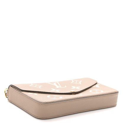 Louis Vuitton Empreinte Monogram Giant Felicie Pochette Tourterelle Creme 5 of 9