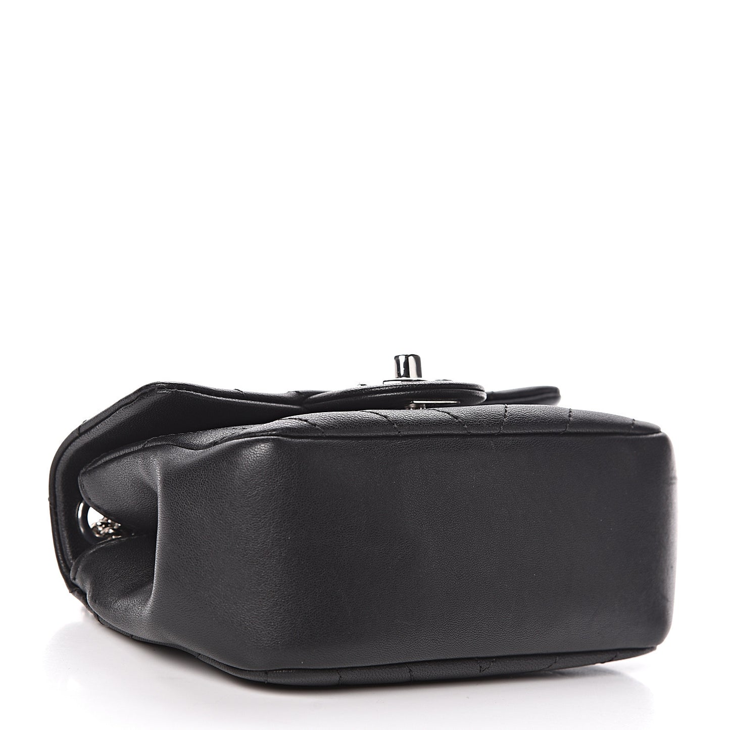 Lambskin Chevron Quilted Extra Mini Flap Black