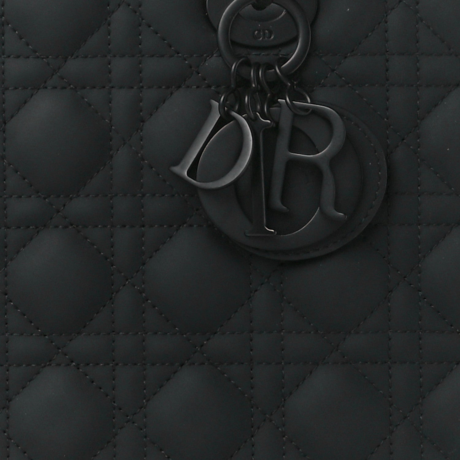 Christian Dior Ultra Matte Calfskin Cannage Large Lady Dior Black 8 of 12