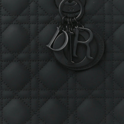 Christian Dior Ultra Matte Calfskin Cannage Large Lady Dior Black 8 of 12