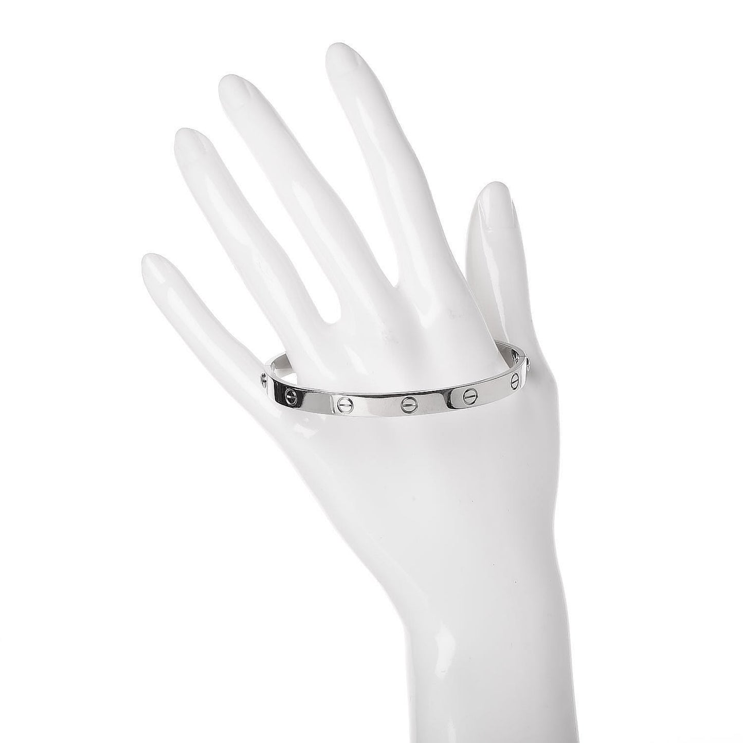 18K White Gold LOVE Bracelet 20