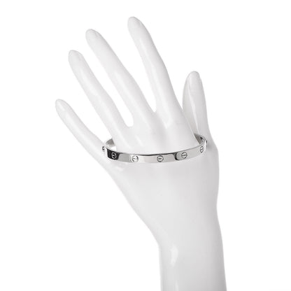 Cartier 18K White Gold LOVE Bracelet 20 2 of 9