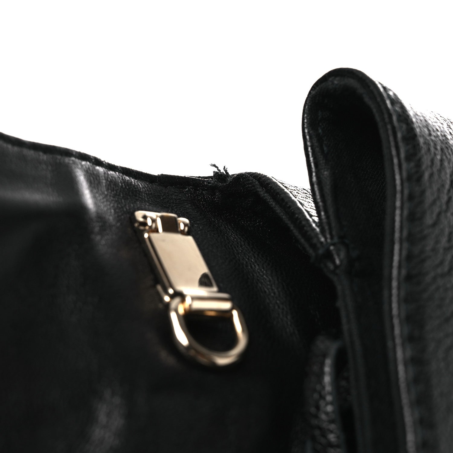 Balenciaga Chevre Gold Metallic Edge Hardware Envelope Clutch Black 12 of 12