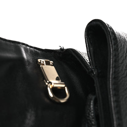 Balenciaga Chevre Gold Metallic Edge Hardware Envelope Clutch Black 12 of 12