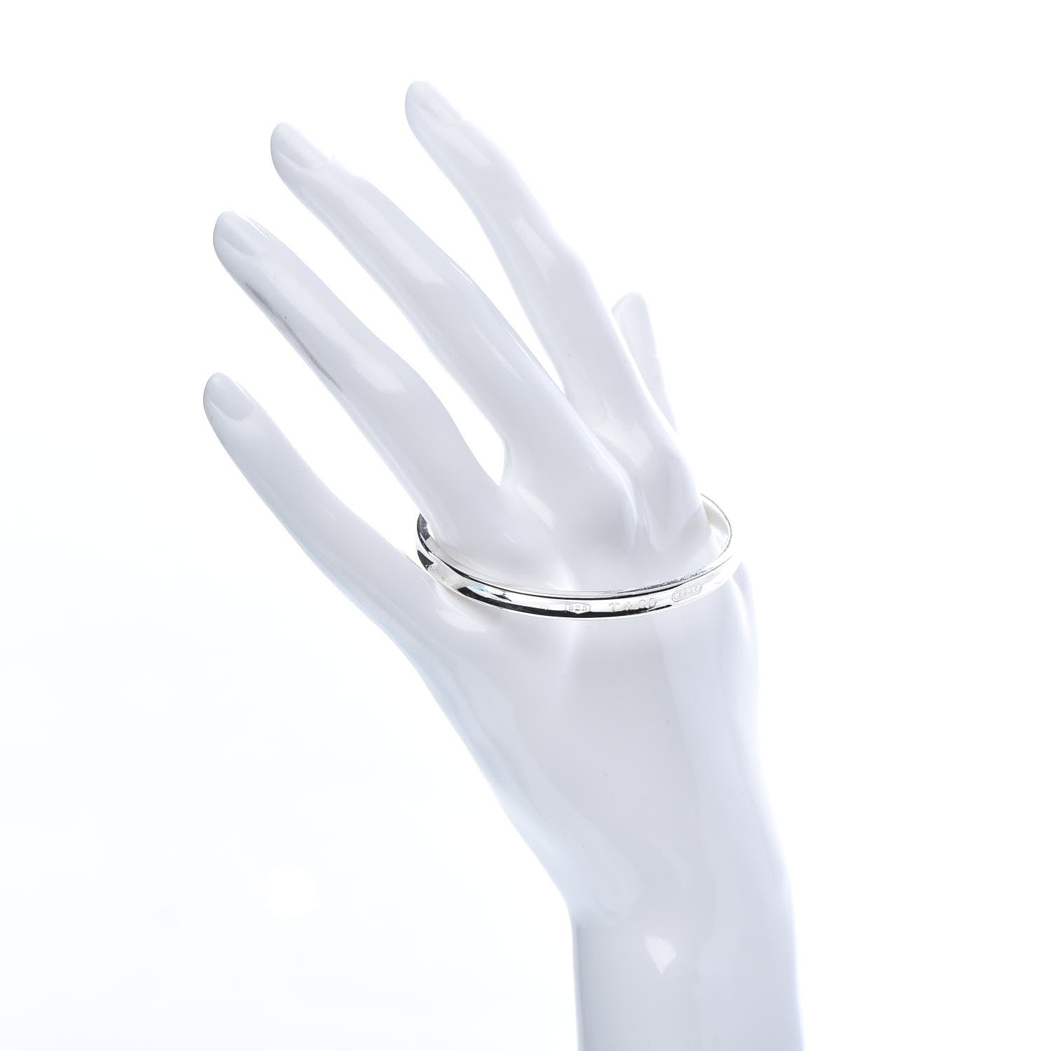 Tiffany Sterling Silver Narrow 1837 Cuff Bracelet 2 of 6