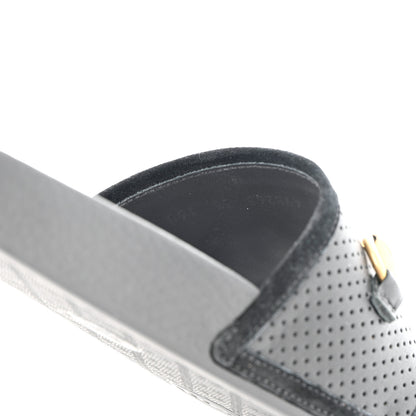 Gucci Suede Perforated Horsebit Slide Sandals 36 Black 6 of 8