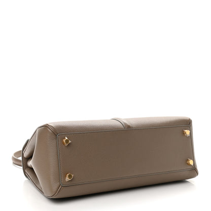 Celine Satinated Calfskin Medium 16 Top Handle Bag Beige 4 of 11