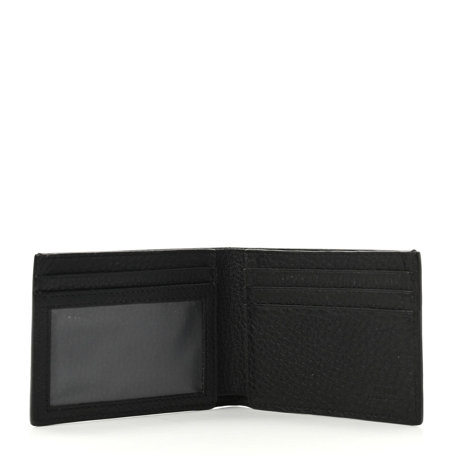 Fendi Cuoio Romano Monochrome Bi-Fold Wallet Black 5 of 7