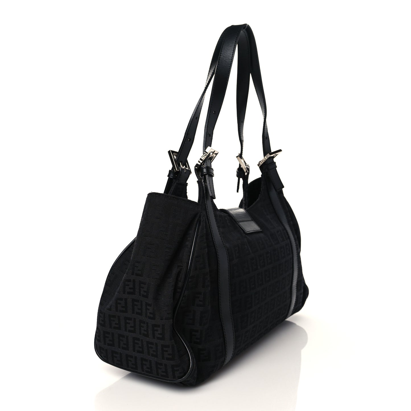 Zucchino Vitello Shoulder Bag Black