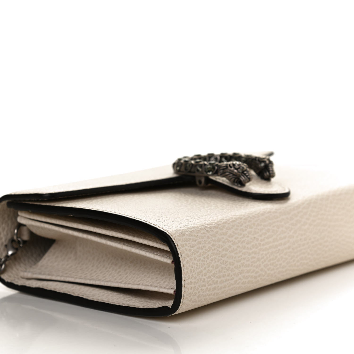 Gucci Dollar Calfskin Mini Dionysus Chain Wallet Mystic White 9 of 11