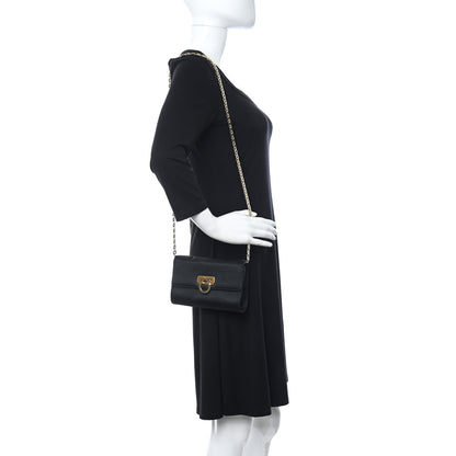 Salvatore Ferragamo Satin Gancini Chain Crossbody Black 2 of 10