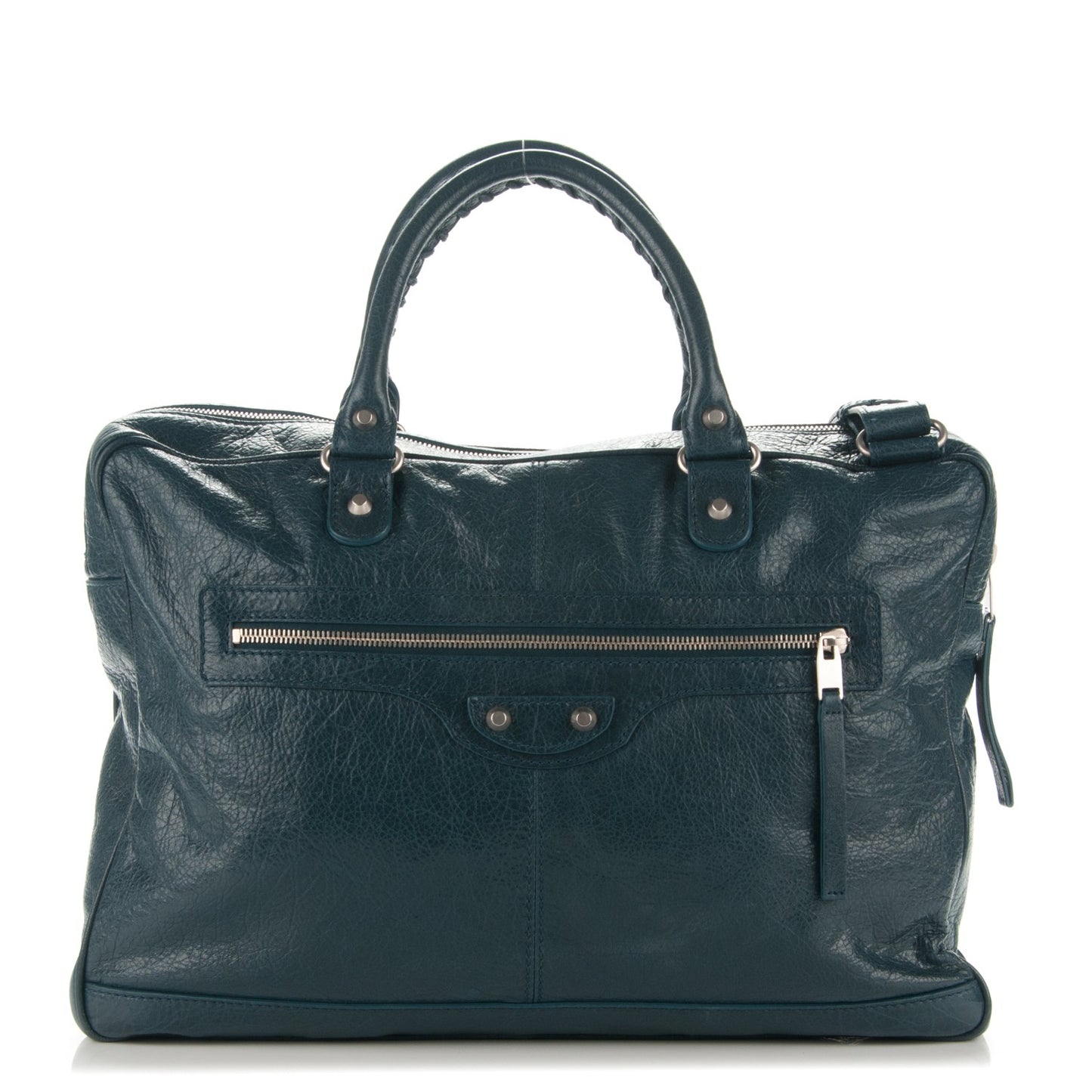 Agneau Classic Hardware Mens Mini Folder Strap Bag Bleu Obscur