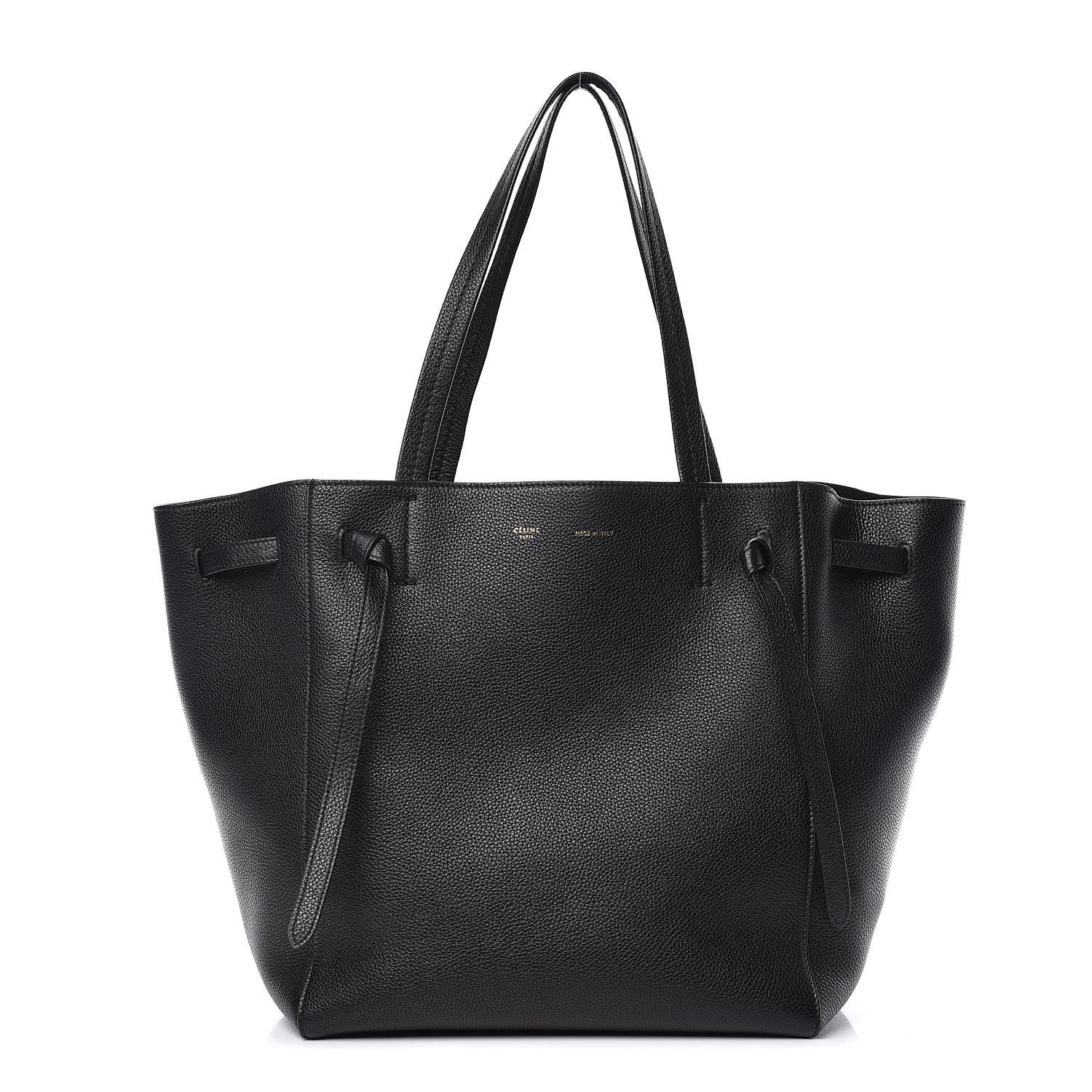 Celine Soft Grained Calfskin Small Belt Cabas Phantom Black 1 of 10