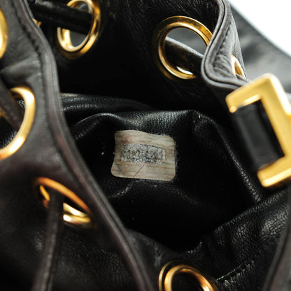 Chanel Lambskin CC Drawstring Bag Black 9 of 9