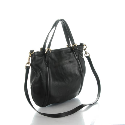 Gucci Calfskin Medium Britt Tote Black 3 of 7