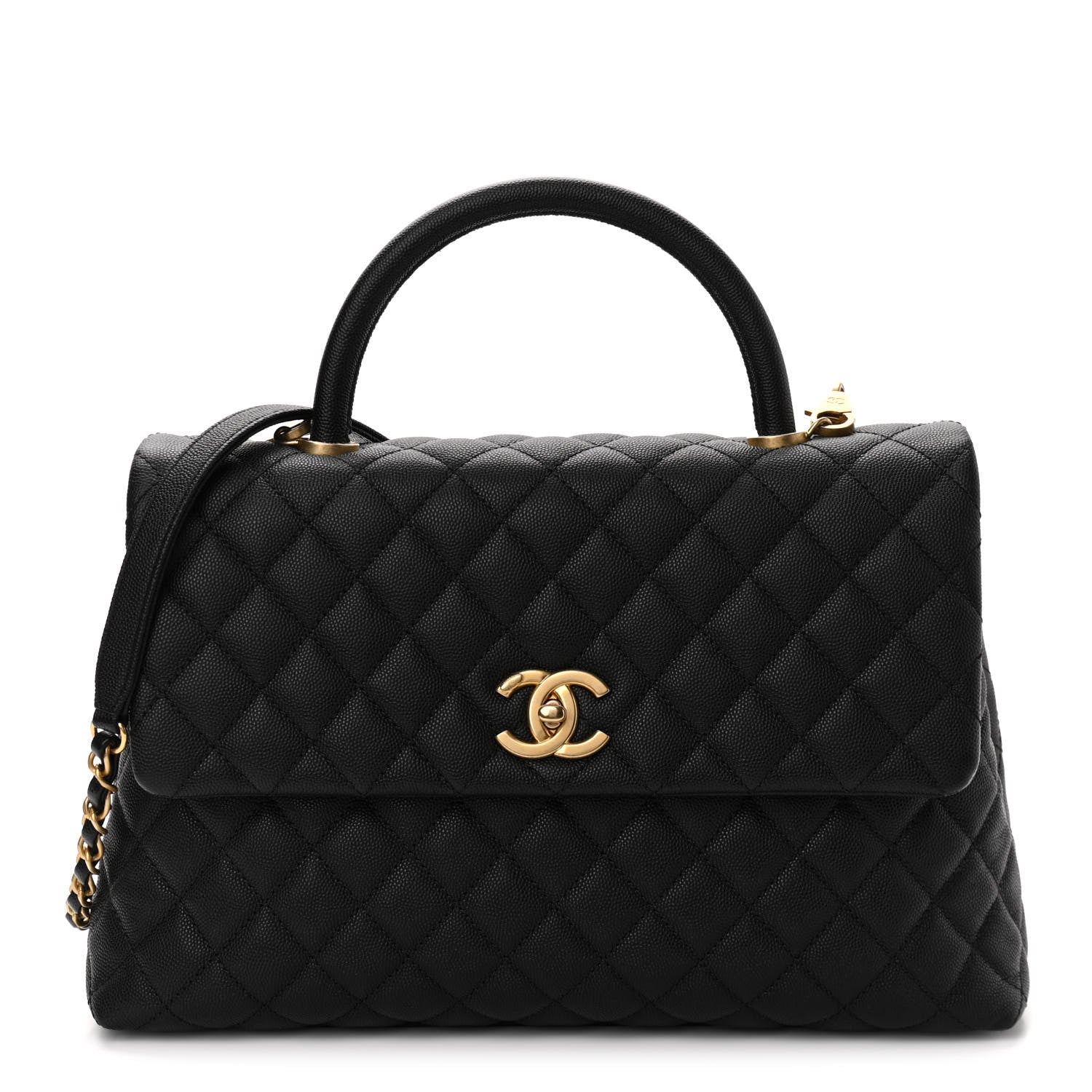 Chanel Caviar Quilted Medium Coco Handle Flap Black 1 of 11